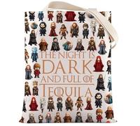 LEVLO Jon - Trousse per cosmetici Daenerys Fans Gift The Nnight Is Dark And Full Terrors, con cerniera, La notte è buia TG