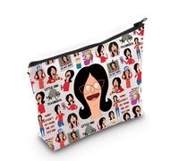 LEVLO Linda Belcher - Trousse per cosmetici Linda Belcher, idea regalo per i fan di Bob's Family, con cerniera, Borsa Little King, Trousse per trucchi