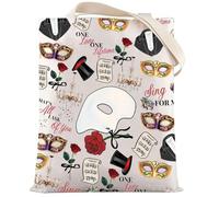 LEVLO Phantom's Mask Tote Bag Broadway Musical Fans Gift Phantom Opera Musical Shoulder Bag Phantom Musical Theater Merch, Borsa Canta per me
