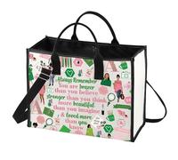 LEVLO Sorority - Trousse per trucchi con scritta in lingua inglese "You Are Braver Stronger Smarter Than You Think", con cerniera, AK LT, Trousse per cosmetici