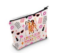 LEVLO Spiice Girls Makeup Bag The Spiice Girls Music Inspired Canvas Spiice Ragazze Regali per Donne Spiice Ragazze Wannabe Zipper Pouch, I Hope You Get 3uk, alla moda