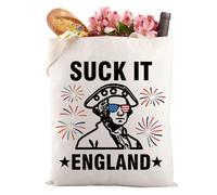 LEVLO Suck It England - Borsa tote per il 4 luglio degli Stati Uniti, regalo per il giorno dell'indipendenza riutilizzabile, Succhiare si Inghilterra 3, large