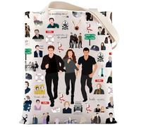 LEVLO Twilight Tote Bag - Bella & Edward Fans Gift Borsa a tracolla Vampire Movie Merchandise, Twilight Cullen Tote, Medium, Borsa tote