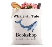 LEVLO Whale Of a Tale, borsa tote TSITP Merch TV Show Fan Cousins, borsa da spiaggia TSITP, Balena di un racconto 3, large