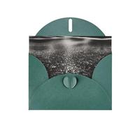 LEVNDIEJ Biglietti di compleanno con stampa a mosaico nero con ombre, biglietti di auguri, biglietti di ringraziamento, buste per ogni occasione