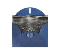 LEVNDIEJ Biglietti di compleanno con stampa a mosaico nero con ombre, biglietti di auguri, biglietti di ringraziamento, buste per ogni occasione