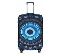 LEVNDIEJ Blue Mini Flower Swirl Print Valigie Coperture Per Bagagli Elastico Copertura Dei Bagagli Perfetto Per Viaggi Di Lavoro Viaggi, bianco, X-Large