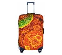 LEVNDIEJ Coperture elastiche per valigie con cellule eucariotiche aderenti viste attraverso una stampa microscopica perfetta per viaggi di lavoro, bianco, Medium