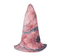 LEVNDIEJ Mantello con cappuccio in oro rosa con stampa marmorizzata per donne e uomini, mantello medievale per costume medievale per Halloween in maschera cosplay, nero, Small