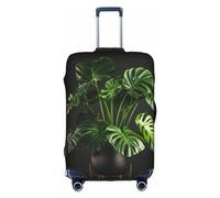 LEVNDIEJ Monstera Deliciosa Banana Palm Print Valigie Coperture Per Bagagli Elastici Copertura Dei Bagagli Perfetto Per Viaggi Di Lavoro, bianco, Large