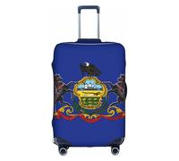 LEVNDIEJ Pennsylvania State Flag Print Valigie Coperture Per Bagagli Elastico Copertura Dei Bagagli Perfetto Per Viaggi Di Lavoro Viaggi, bianco, Large
