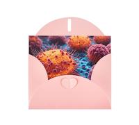 LEVNDIEJ Un dipinto disegnato a mano di cellule cancerose nella stampa biglietti di compleanno biglietti di auguri biglietti di auguri biglietti di ringraziamento buste per ogni occasione