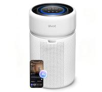 Levoit Eleva 300X Smart Purificatore d'Aria per Allergie con Sensore, 56 m² | CADR 273 m³/h, Display PM1/2.5/10, Analisi con IA, 19dB, Controllo Intelligente, Certificato ECARF, Design a Doppio Filtro