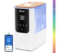 Levoit Umidificatore Ambiente Intelligente 6L per 45 ore e 40 m², Timer Nebbia Calda e Fredda, Modalità Auto, Luce Personalizzata, Silenzioso a 26 dB per Neonati e Piante, OasisMist