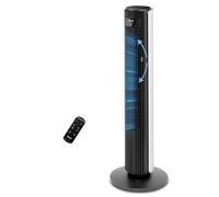 LEVOIT Ventilatore a Torre25 dB| 7,9 m/s| 108 cm, Regolazione 60° Potente 7,9m/s per Camere da Letto, Stanze Grandi, 4 Modalità, 12 Velocità, 1-12H, Telecomando, Bianco Candido