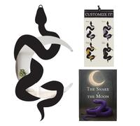 LevOli Specchio con serpente e luna, decorazione da parete con luna crescente e strega serpente, decorazione gotica pagana, simbolo frenetico del risveglio, donne kundalini risveglio spirituale, wicca