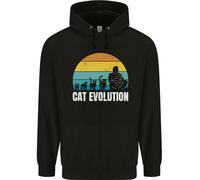 L'Evoluzione Dei Gatti Felice Pazzo Uomo Bambino Hoodie