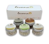 Levona Incenso e mirra in Oman [set da 5 pezzi] - Verde, Bianco, Marrone, Nero & Mirra - Resina affumicata della Boswellia Sacra
