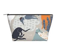 Levrieri carini, Borsa da toilette Borsa per trucco Borsa per cosmetici Borsa da toilette da viaggio portatile