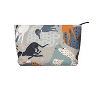 Levrieri carini, Borsa per cosmetici in velluto a coste Borsa per il trucco Borsa da viaggio portatile