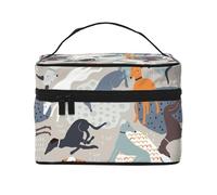 Levrieri carini, Borsa per il trucco Borsa per cosmetici Borsa da toilette da viaggio portatile Astuccio per matite Astuccio da toilette