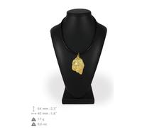 Levriero afgano - collana rivestita d’oro, alta qualità Art Dog IT