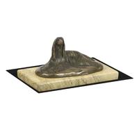 Levriero afgano - figurina di cane su marmo sabbia, Art Dog IT