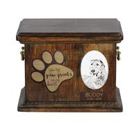Levriero irlandese - Urna per cenere di cane con piatto in ceramica Art Dog IT