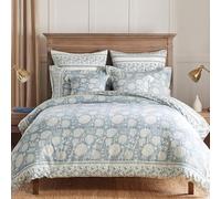 Levtex Home Adare - Set copripiumino reversibile per letto king size (269 x 238 cm) con 2 federe (91 x 50 cm), biancheria da letto floreale, colore: blu e bianco, 100% cotone, per letto king size