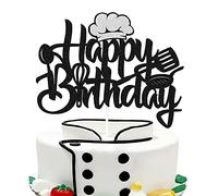 Levvcirki Chef Cake Topper Fornello Decorazione Della Torta Di Compleanno Ragazzi Ragazze Uomini Donne Bday Festa Celebrazione Forniture