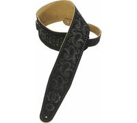 Levys Black Paisley Suede Strap 3"