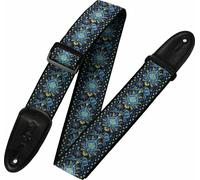 Levy's, M8HT-04 Tracolla in tessuto Floral Blue and Yellow 2", Larghezza 2" (5.08 cm), Lunghezza Regolabile fino a 60" (152.4 cm), Colore Floral Blue e Yellow