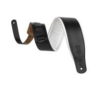 'Levy's Leathers Amped Leather Series 7,6 cm Largo Top Grain Tracolla per chitarra, Bianco e nero, 3"