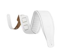 Levy's Leathers Amped Leather Series M26PD-WHT_WHT_WHT - Tracolla per chitarra, larghezza 7,6 cm, colore: Bianco