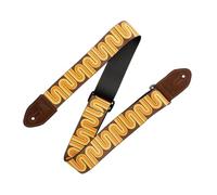 Levy's Leathers Mid Century Modern Series - Tracolla per chitarra, in poliestere, con estremità in vera pelle scamosciata e regolazione della lunghezza Tri-Glide da 89,5 cm a 153,7 cm, larghezza 5 cm