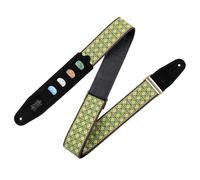 Levy's Leathers Original Hootenanny Series (M8HTVPH-25) - Tracolla per chitarra, in tessuto jacquard, larghezza 5 cm, colore verde