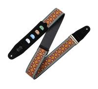 Levy's Leathers Original Hootenanny Series (M8HTVPH-26) - Tracolla per chitarra, in tessuto jacquard, larghezza 5 cm, colore rosso