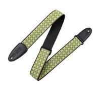 Levy's Leathers Original Hootenanny Series - Tracolla per chitarra, tessuto jacquard, larghezza 5 cm, colore verde, (M8HT-25)