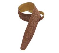 Levy's Leathers Pms44t03-brn - Tracolla velour, motivo cachemire, larga ca. 7,6 cm, colore: Marrone