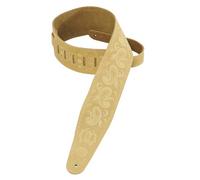 Levy's Leathers Pms44t03-tan - Tracolla per chitarra, in pelle con motivo cachemire, 7 cm, colore: Beige