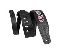LEVY'S, M26CAL-002 Tracolla in Pelle Calaca Eyes Design Black 2.5", Larghezza 2 1/2" (6.35) cm, Regolabile fino a 52" (132 cm), Colore Black.