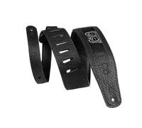 Levy's, M26CAL-003 Tracolla in Pelle Calaca Skulls Design Black 2.5", Larghezza 2 1/2" (6.35) cm, Lunghezza Regolabile fino a 52" (132 cm), Colore Black