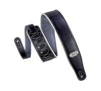 Levy's M26VCP-BLK_GRY Tracolla Per Chitarra Reversible Vinyl White Piping 2 3/4" - Black Grey