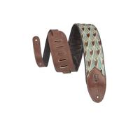 Levy's, M4WP-004 Tracolla Sundance Line Arrowhead Turquoise 3", Tracolla per Chitarra e Basso, in Pelle, con Motivi Goffrati, Lunghezza Regolabile fino a 52" (132 cm), Colore Arrowhead Turquoise