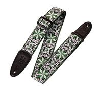 Levy's, M8HT-11 Tracolla in Tessuto Floral Green and White 2" Larghezza 2" (5.08 cm), Lunghezza Regolabile fino a 60" (152.4 cm), Colore Floral Green e White
