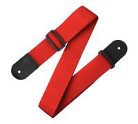 Levy's, M8POLY-RED, Tracolla in Polipropilene Red 2", Terminali in Pelle e Fibbie in Plastica, Larghezza: 2" (5.08 cm), Lunghezza Regolabile fino a 60" (152.4 cm), Colore Red