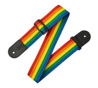 Levy's, M8POLY-RNB, Tracolla in Polipropilene Rainbow 2", Terminali in Pelle e Fibbie in Plastica, Larghezza: 2" (5.08 cm), Lunghezza Regolabile fino a 60" (152.4 cm), Colore Rainbow