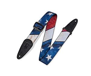 Levy's,MDP-US Tracolla in poliestere American Flag 2", Larghezza: 2" (5.08 cm), Lunghezza Regolabile fino a 65" (165.1 cm), Colore American Flag