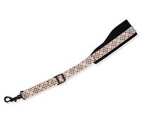 Levy's, MP27-001, Tracolla per Sax, Cuscinetto in neoprene, Plaid a Quadri Stampato, Larghezza 2 3/8" (6 cm), Lunghezza Regolabile fino a 25" (63 cm), Colore Tan Black Red