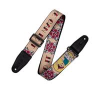Levy's, MPD2-125 Tracolla in Poliestere Rosie the Riveter 2", con Terminali in Pelle, Larghezza 2" (5.08 cm), Regolabile fino a 59 1/2 (151.13 cm), Stampa Rosie the Riveter